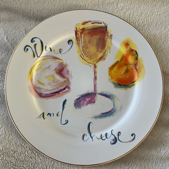 Rosanna Studio Wine and Cheese Salad /Appetizer Plates - Picture 4 of 6